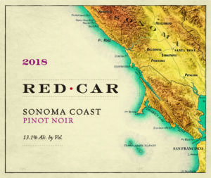 2018 Sonoma Coast Pinot Noir Label