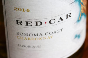 Close-up of Red Car Sonoma Chardonnay Label